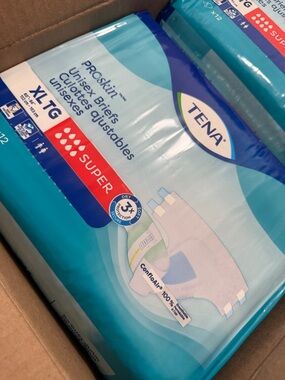 TENA ProSkin Unisex Adult Diapers, Maximum Absorbency, Large, 12 Count